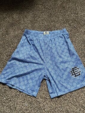 Eric Emanuel X Gucci Light Blue Patterned Men's Athletic Shorts